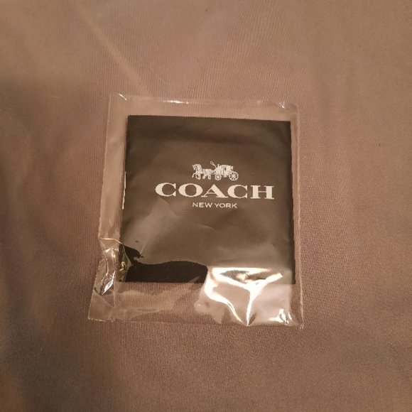 Brand New Coach Open Circle Necklace And Tea Rose Stud Earrings Set - Picture 5 of 5